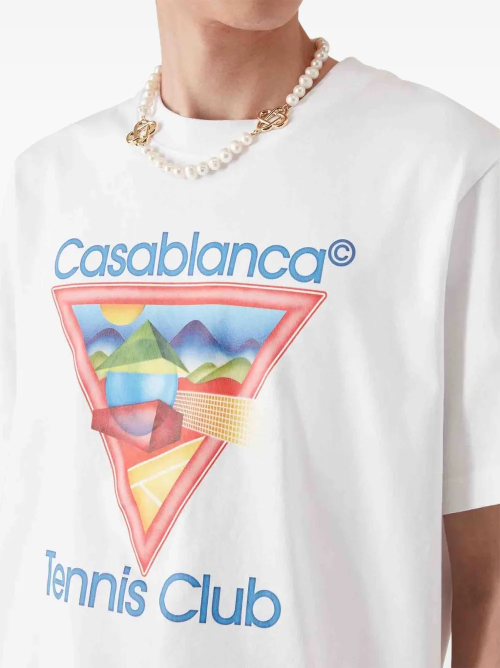 Casablanca T-shirt met grafische print Wit