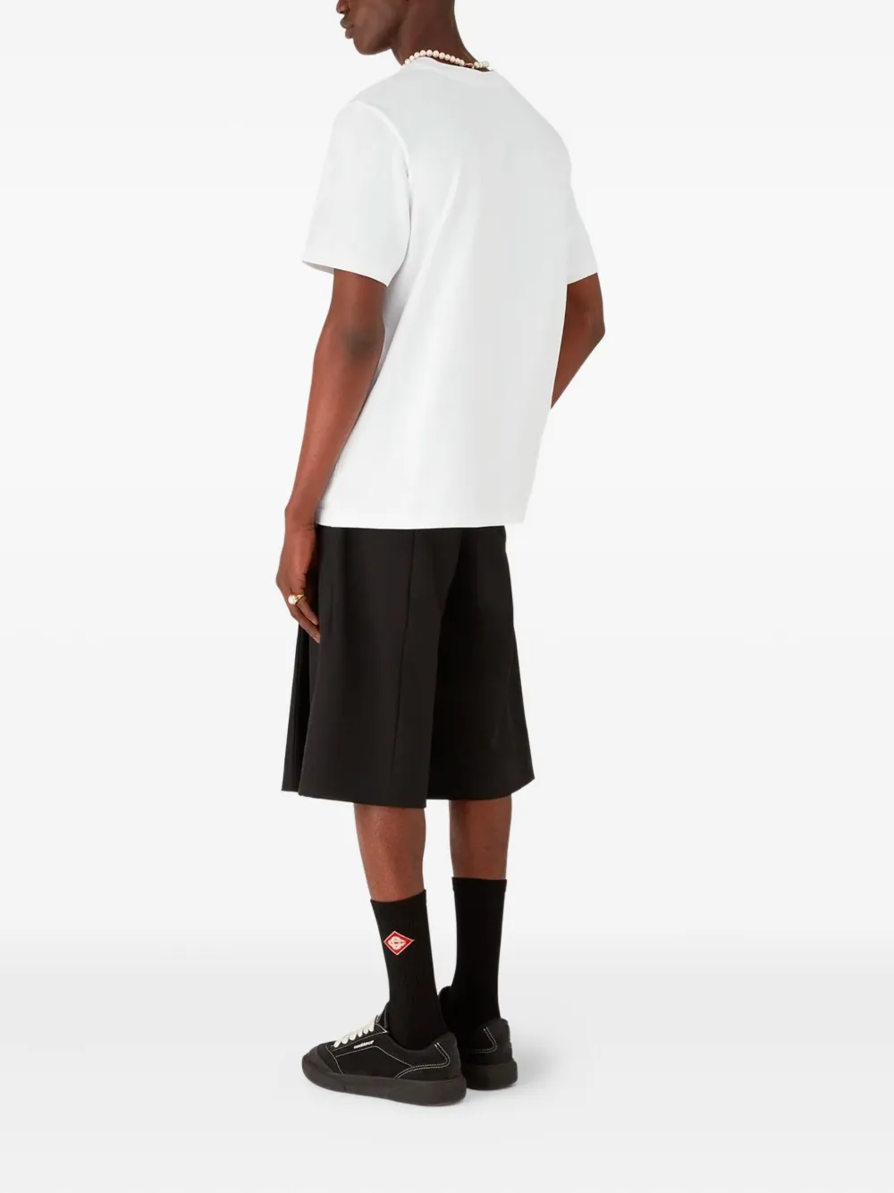 Casablanca T-shirt met ronde hals en print Wit