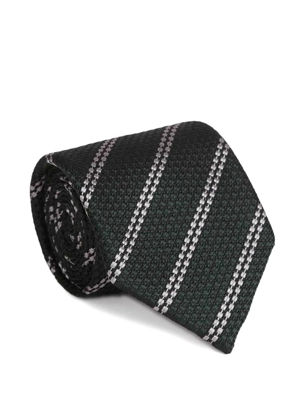 Zegna Geometric Pattern Tie In Black
