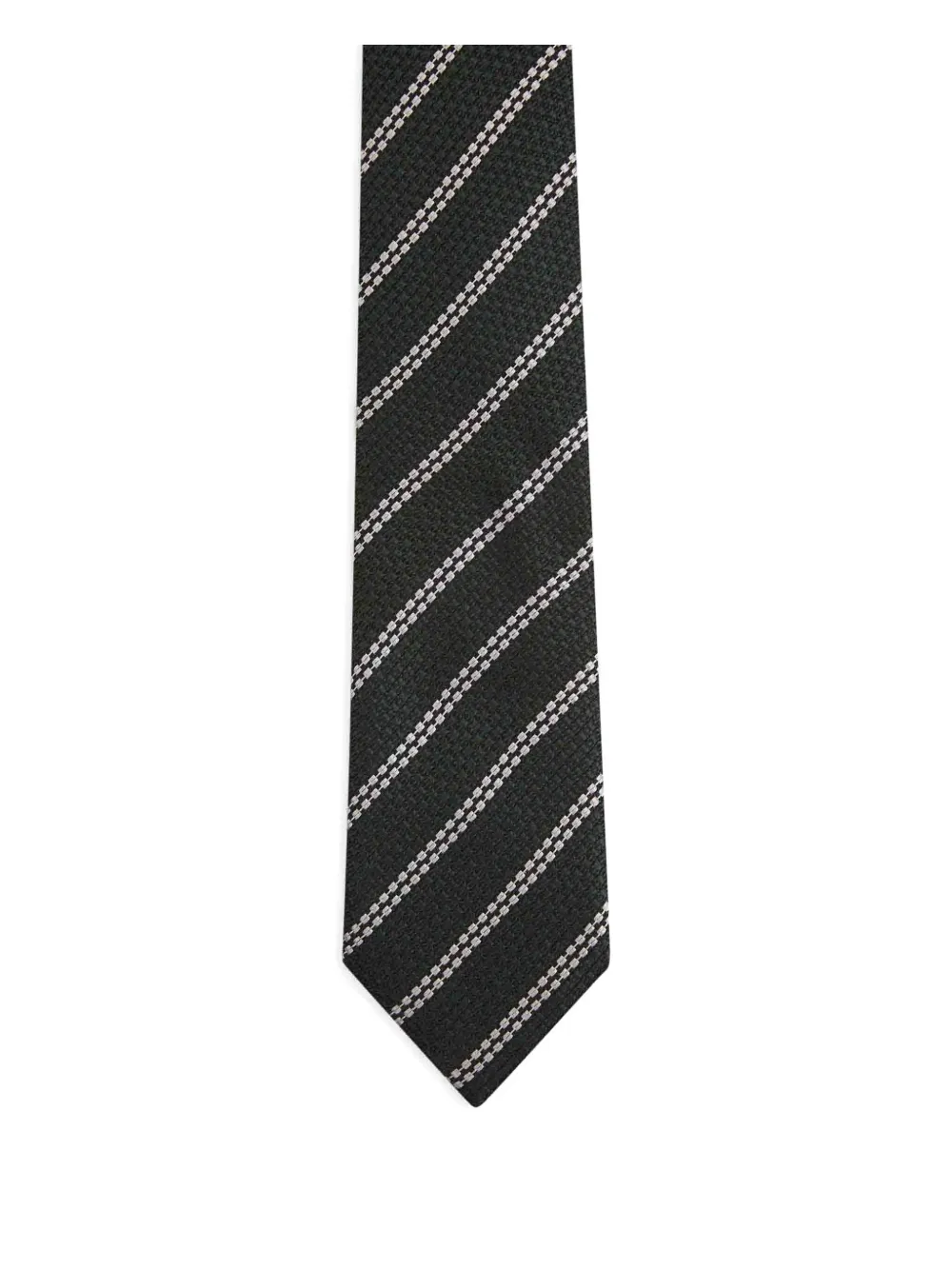 Zegna Geometric Pattern Tie In Black