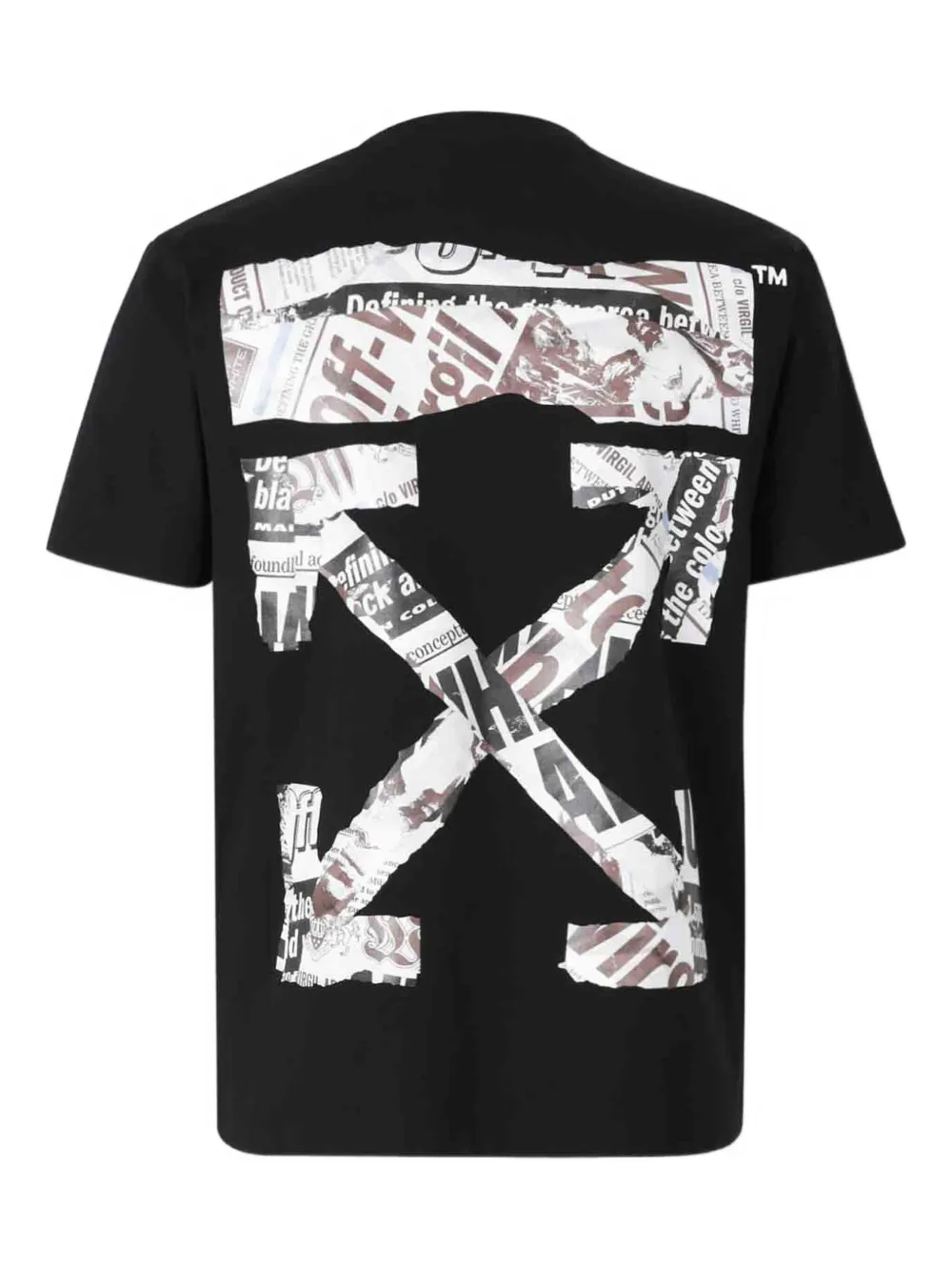 Off-White graphic print round-neck T-shirt - Zwart