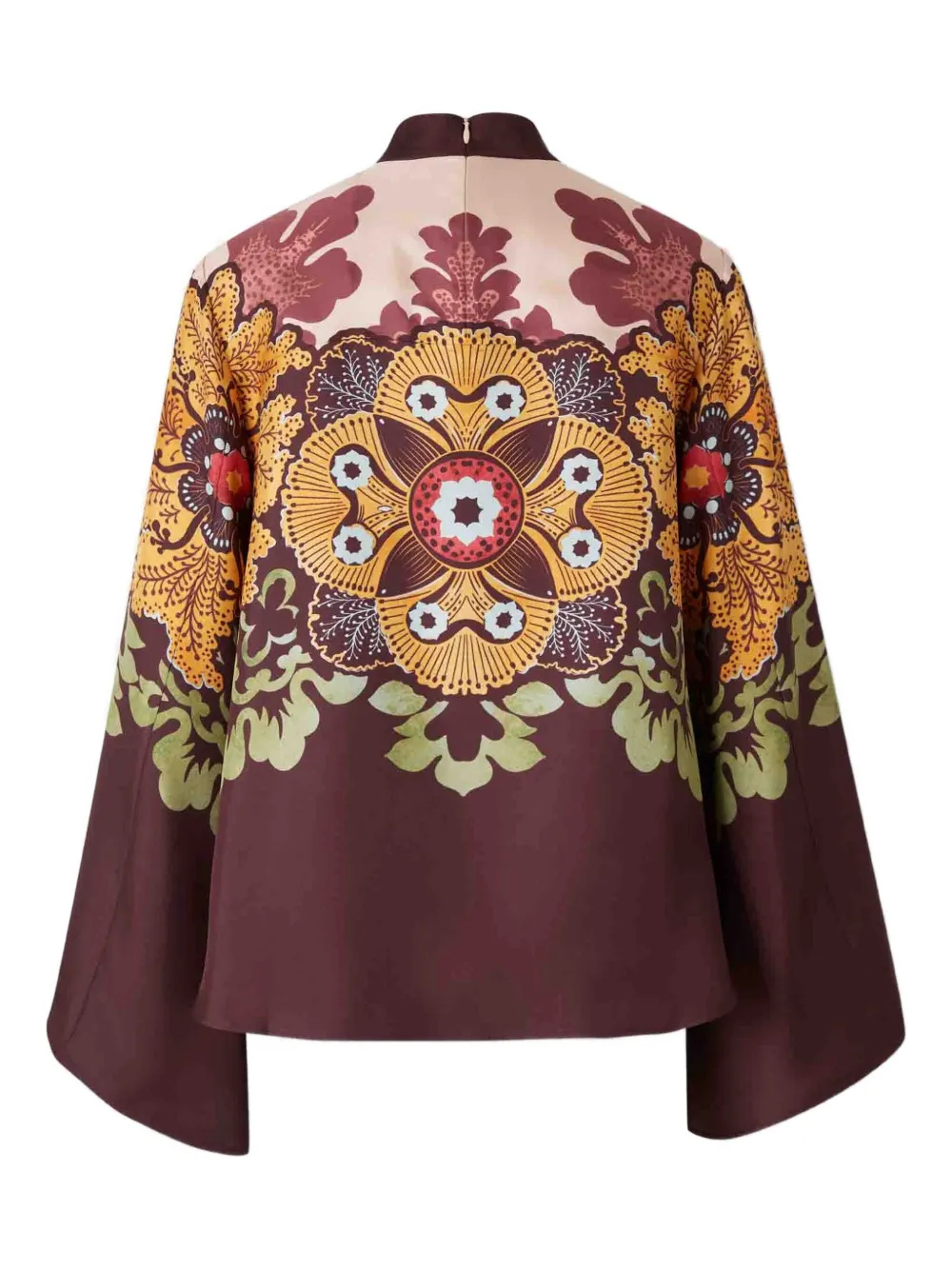 La Doublej La Double J Make An Exit Printed Silk Top In Multi