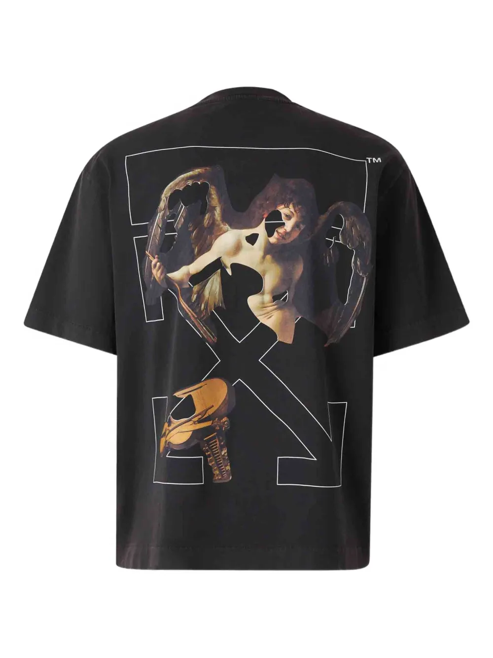 Off-White cupid arrow skate logo t-shirt - Zwart