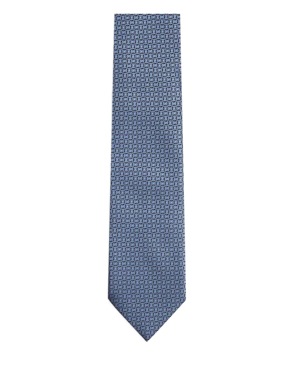 Zegna geometric-pattern silk tie | Blue | Image 1