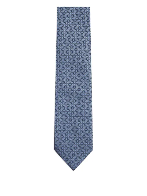 Zegna geometric-pattern silk tie