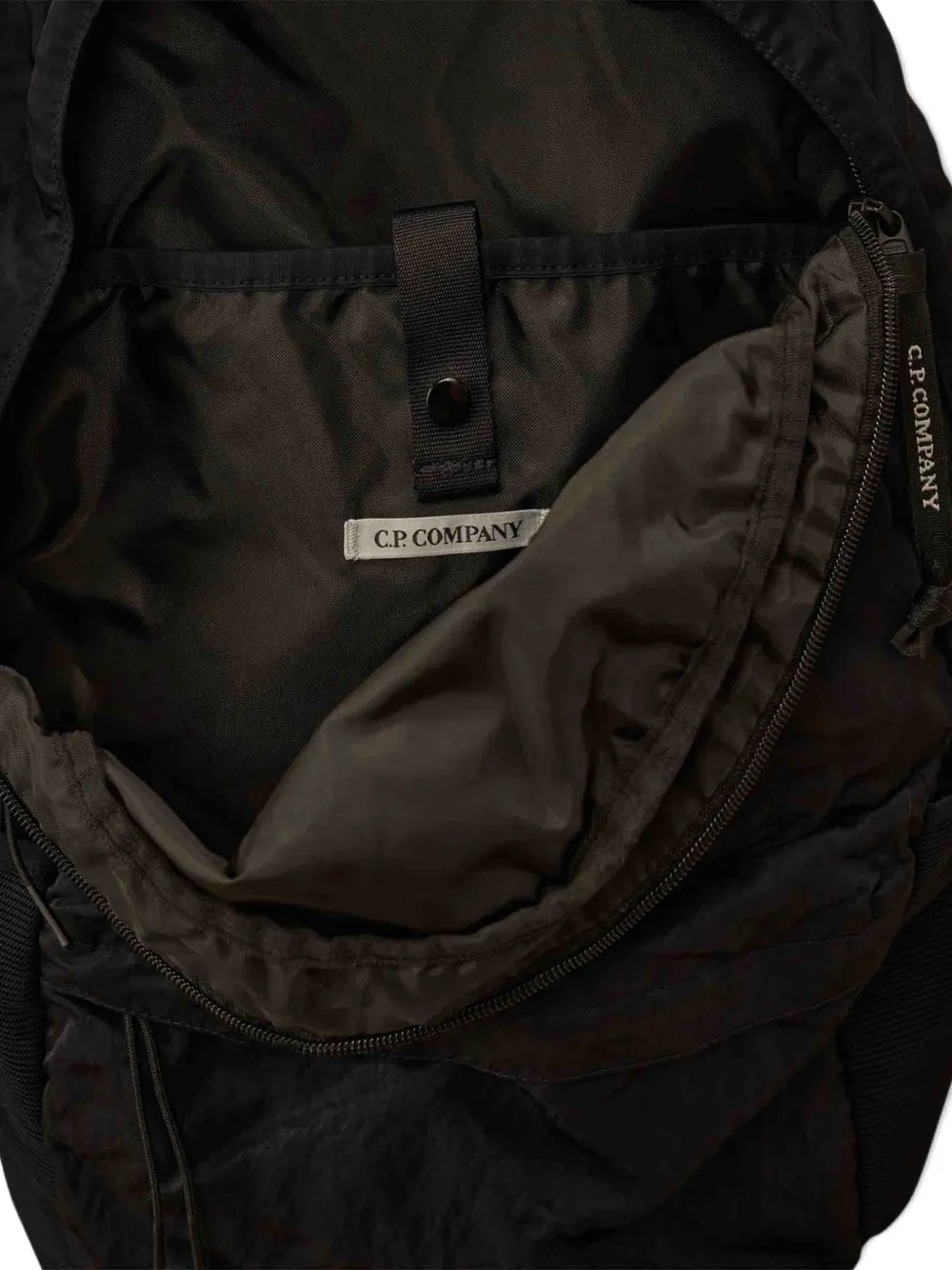 C.p. Company Lens-detail Top-handle Backpack In Black