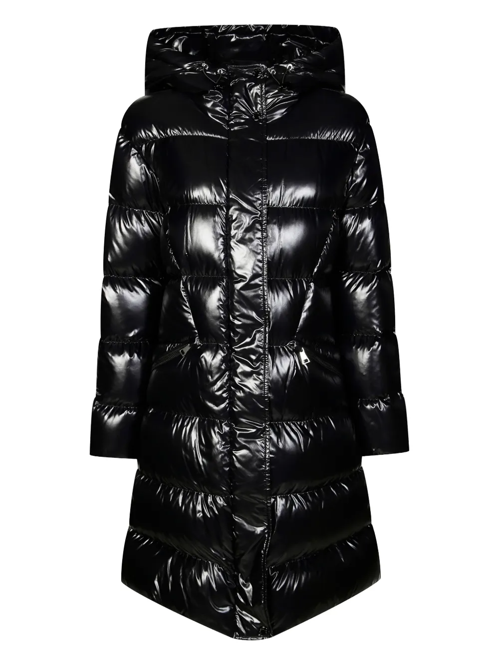 Moncler Bellevue Hooded Coat In Black