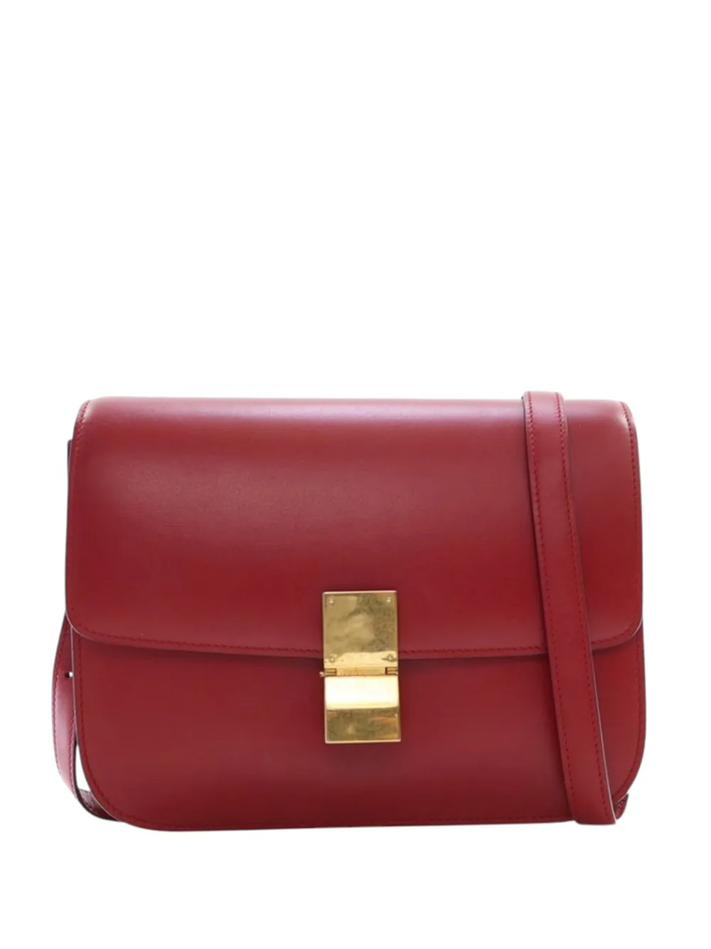 Celine Pre-Owned 2016 Medium Calfskin Classic Box crossbody bag - Rosso