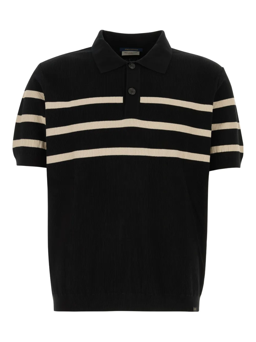 Paul & Shark striped-detail polo shirt | Black | Image 1