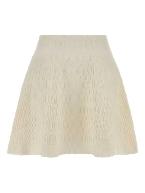 Balmain falda tejida con efecto de piel de cocodrilo