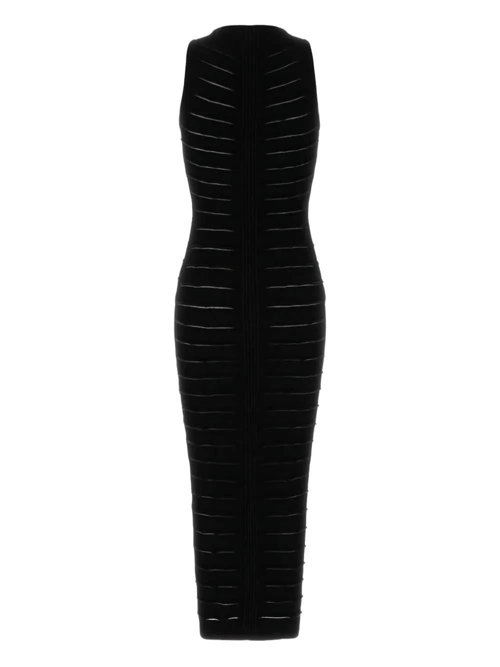 Balmain Knit Zip Dress In Black