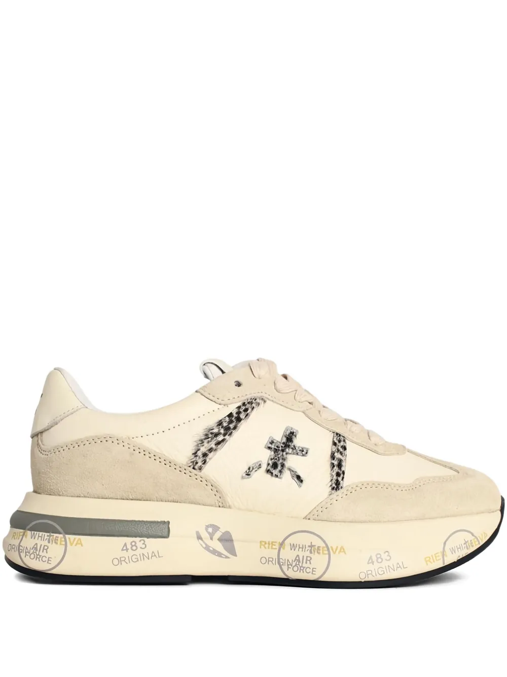 Premiata Side sneakers met logoprint Beige