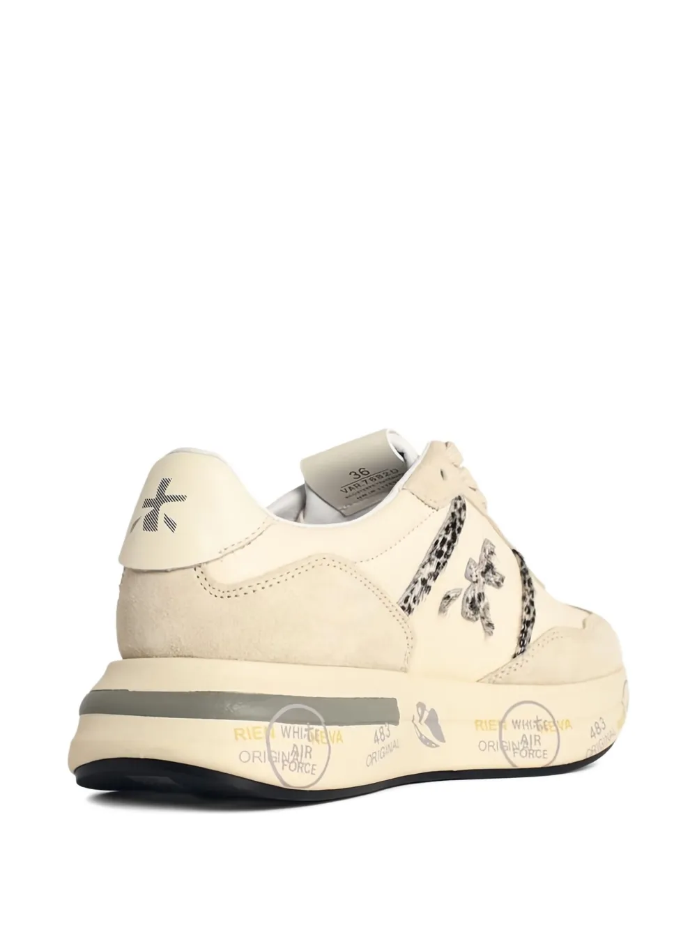 Premiata Side sneakers met logoprint Beige