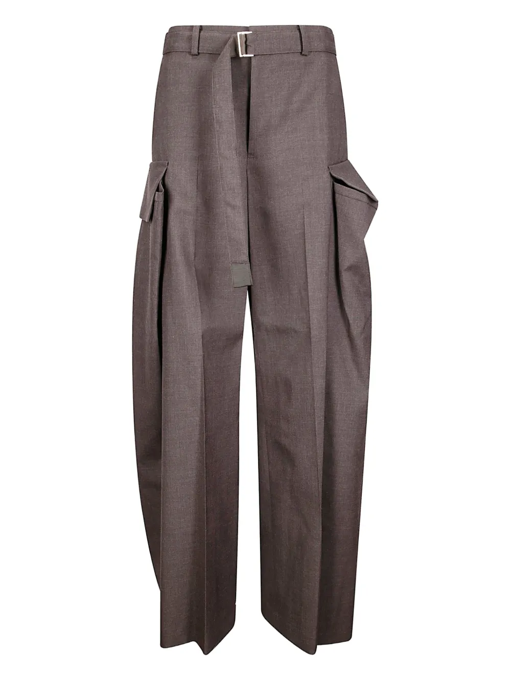 sacai バックル パンツ - ブラウン sacai バックル パンツ - ブラウン