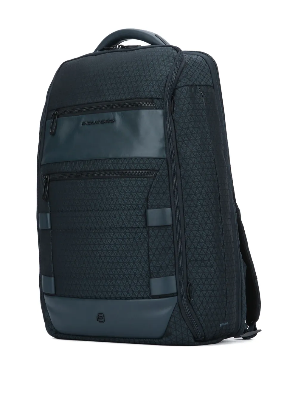 Piquadro Logo-plaque Backpack In Blue
