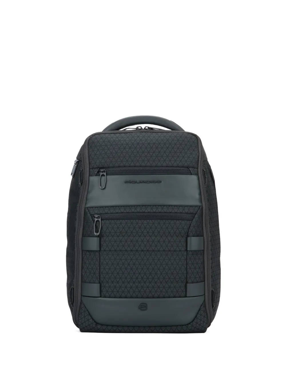 PIQUADRO geometric-pattern backpack | Green | Image 1