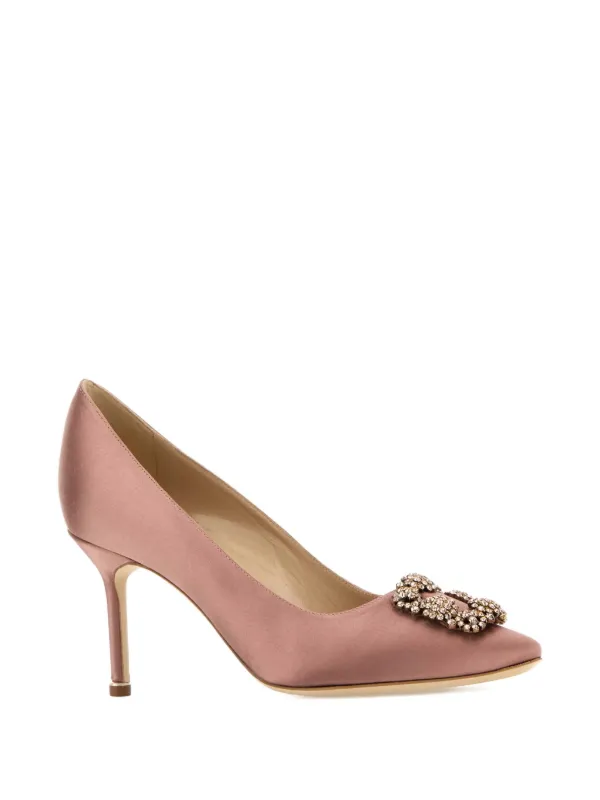Manolo Blahnik 70mm Hangisi jewel-embellished Pumps Pink