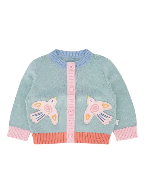 Stella McCartney Kids cardigan à appliqué oiseau