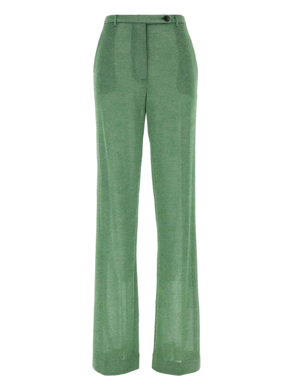 Miu Miu metallic-threading trousers | Green | Image 1