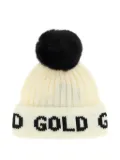 Goldbergh ribbed beanie hat - White