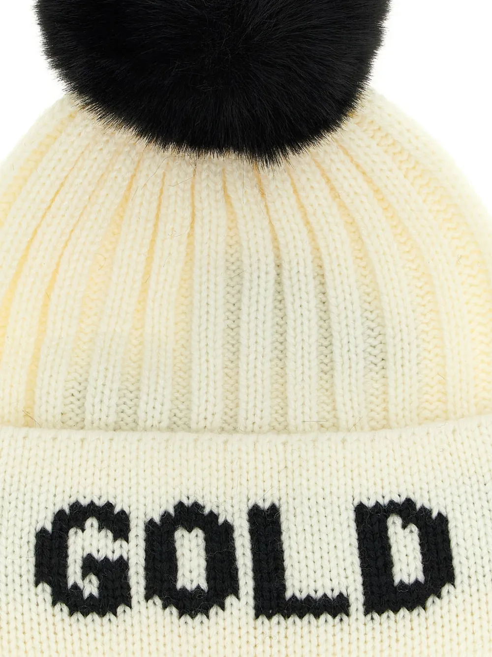 Goldbergh Ribbed Beanie Hat In Neutral