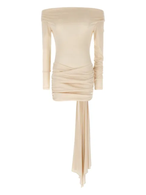 THE ANDAMANE Wendell off-the-shoulder ruffled mini dress