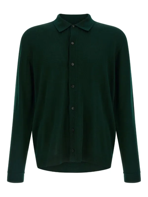 Roberto Collina シャツカラーカーディガン | グリーン | FARFETCH JP