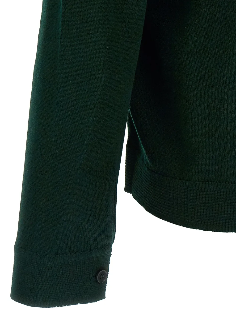 Roberto Collina Vest met shirtkraag en knopen Groen