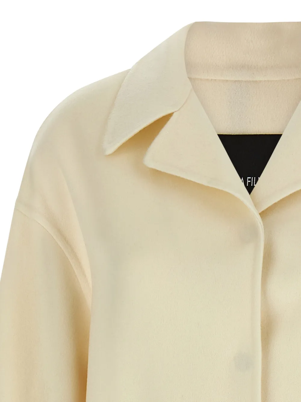 Fabiana Filippi Luxurious Cashmere Outerwear Featuring Collar In Neutral