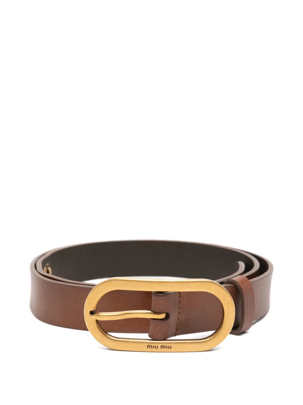 Miu Miu Cintura con fibbia ovale | marrone | Image 1