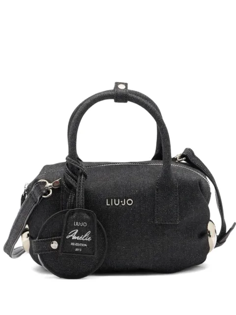 LIU JO small logo-charm tote bag