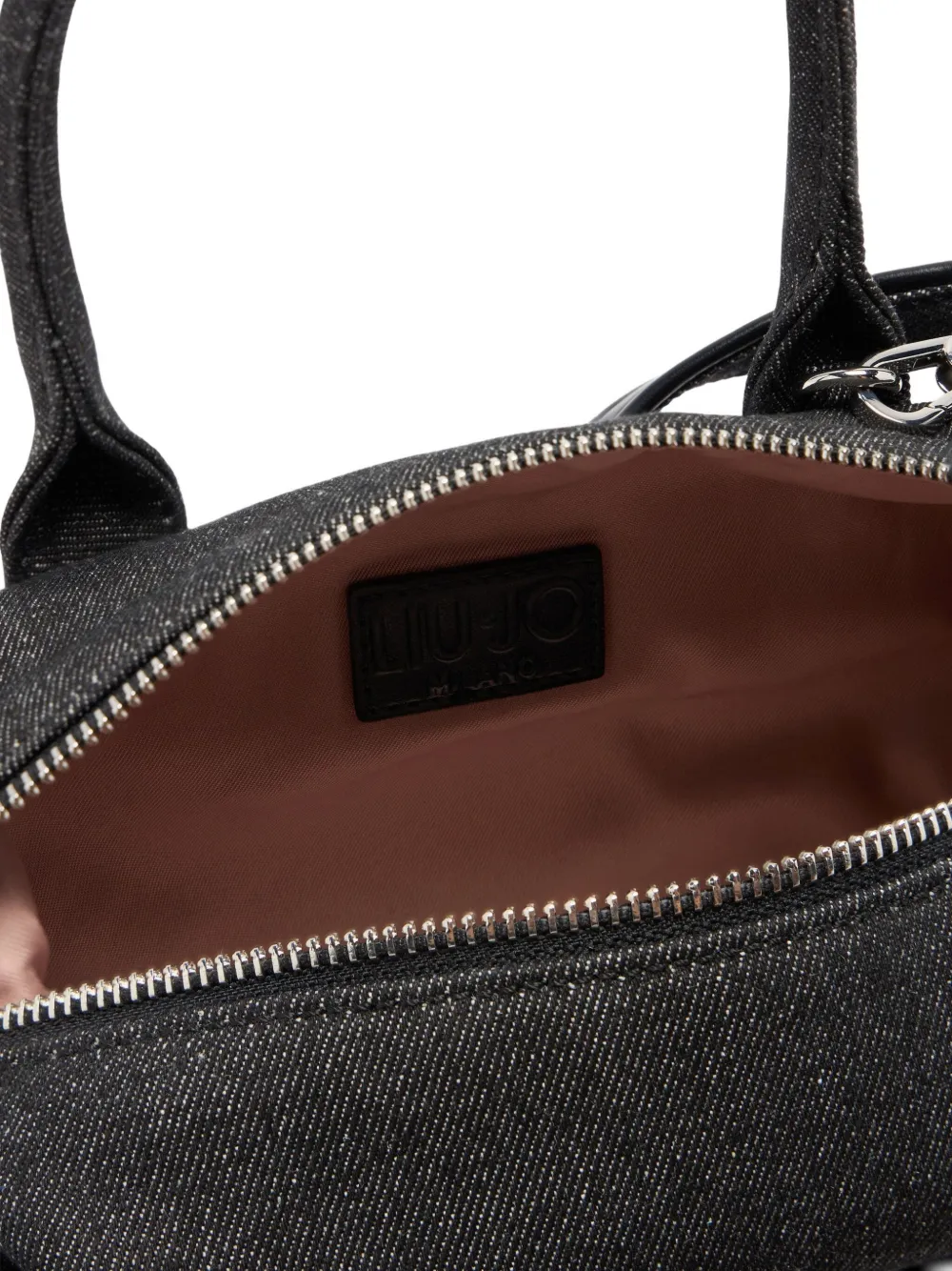 Liu •jo Small Charm Tote Bag In Black