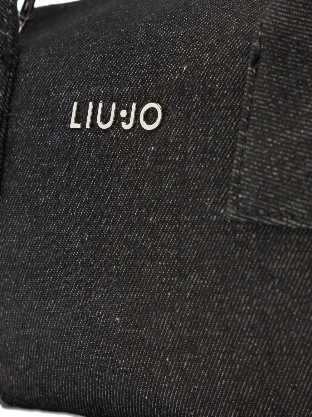 Liu •jo Small Charm Tote Bag In Black