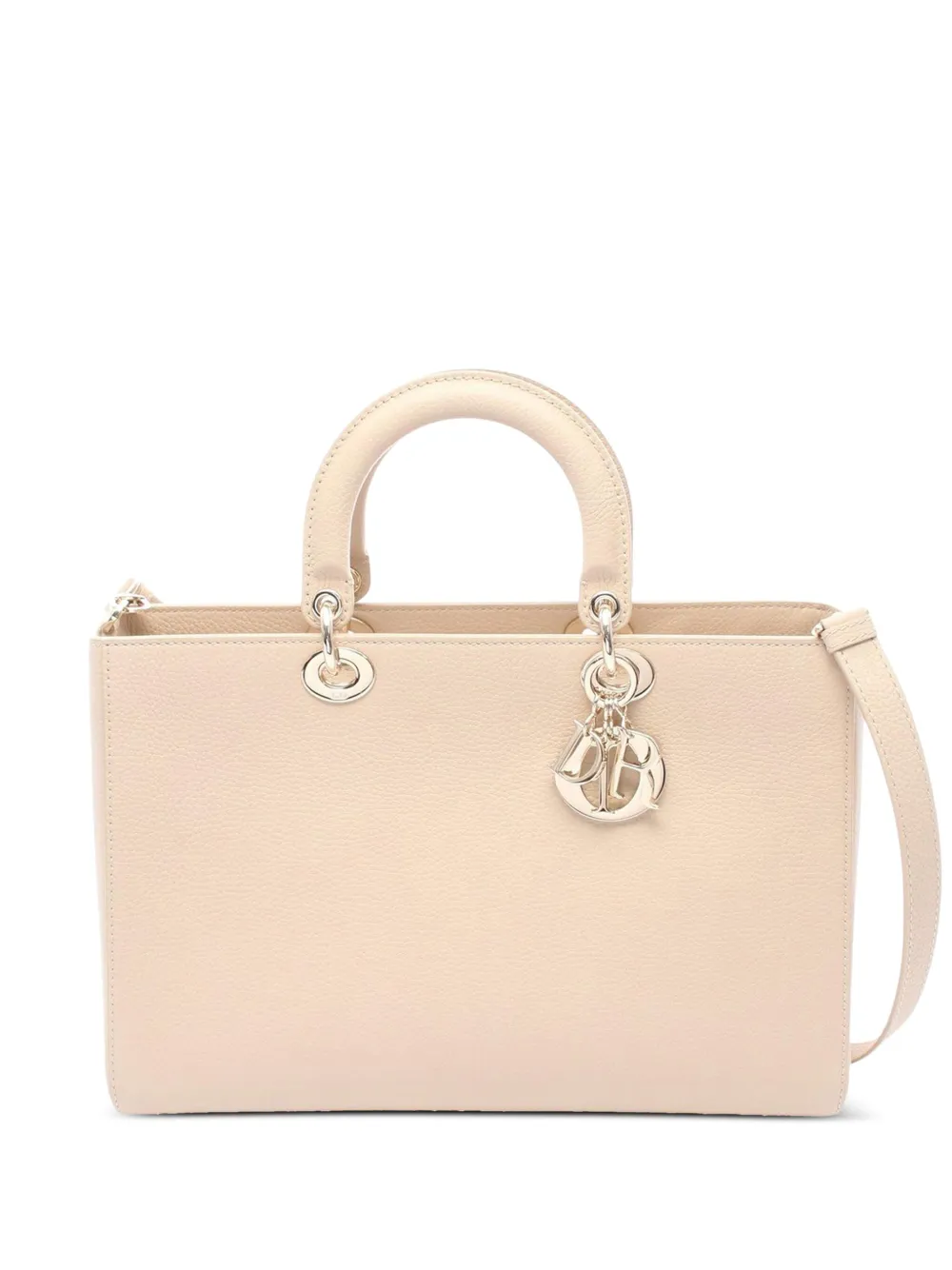 Christian Dior Pre-Owned 2021-2025 ラージ ブルカーフ レディ D サイア サッチェルバッグ - ブラウン Christian Dior Pre-Owned 2021-2025 ラージ ブルカーフ レディ D サイア サッチェルバッグ - ブラウン