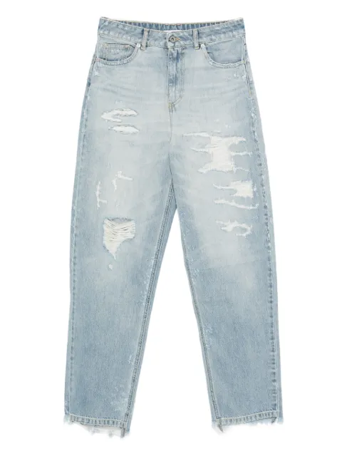 Halfboy ripped-detail frayed jeans