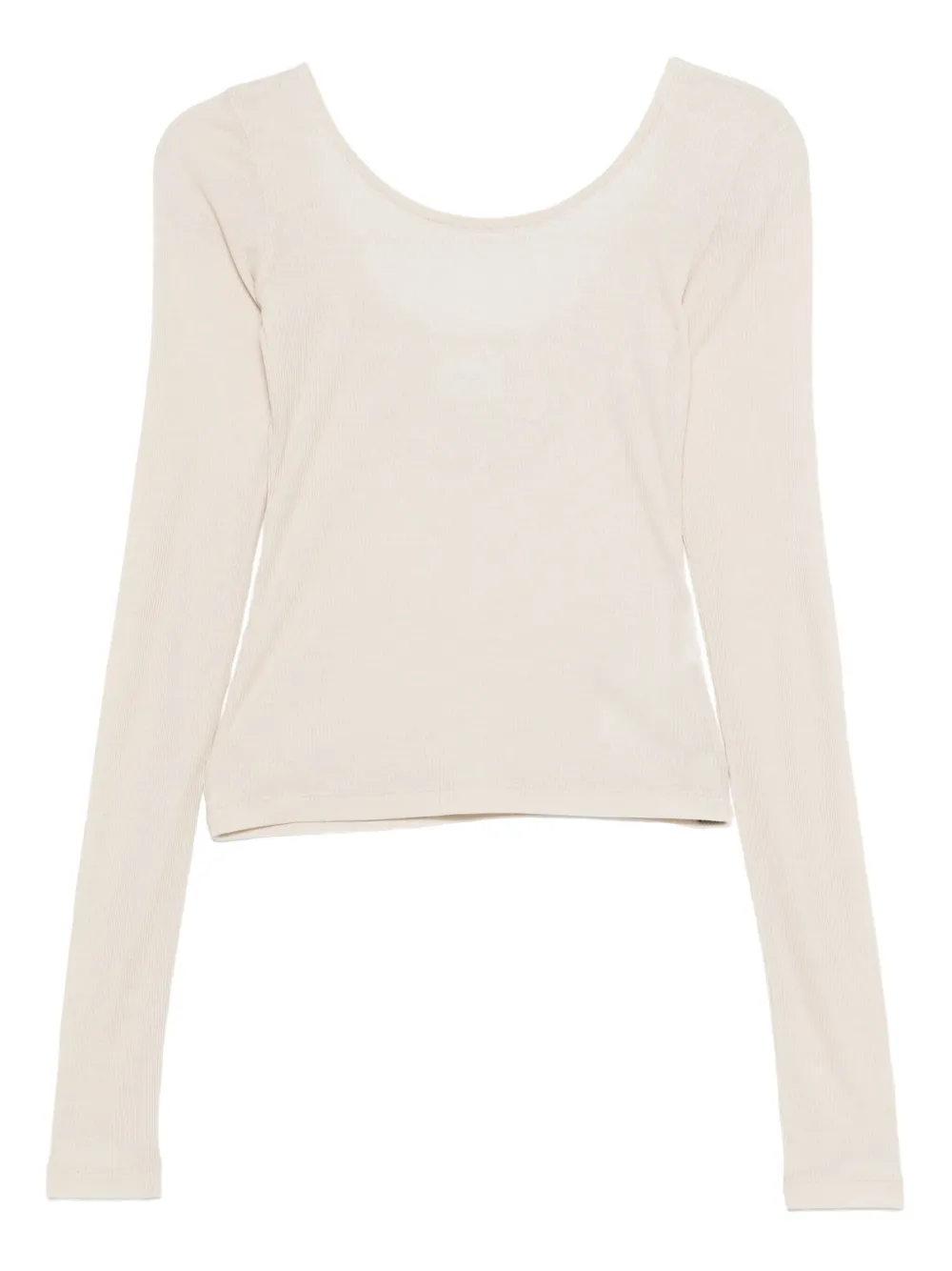 Halfboy long-sleeve cotton top - Nude