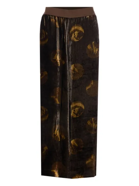 Uma Wang pantalones estampados con pretina elástica