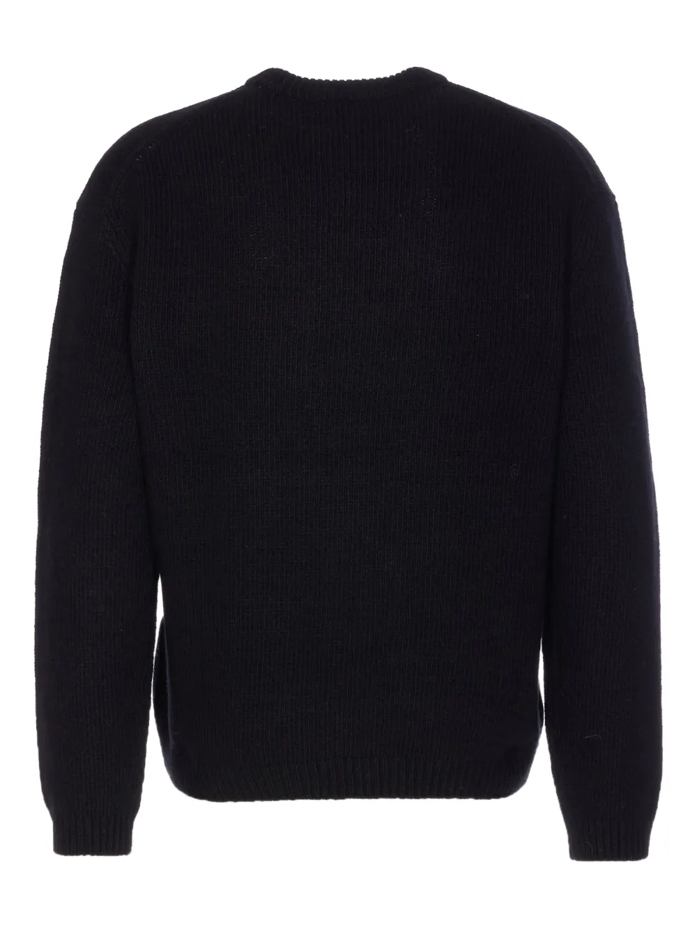 Maison Kitsuné dressed fox embroidered sweater - Zwart