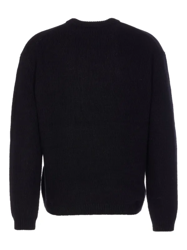Maison Kitsuné Dressed Fox Embroidered Sweater | Black | FARFETCH