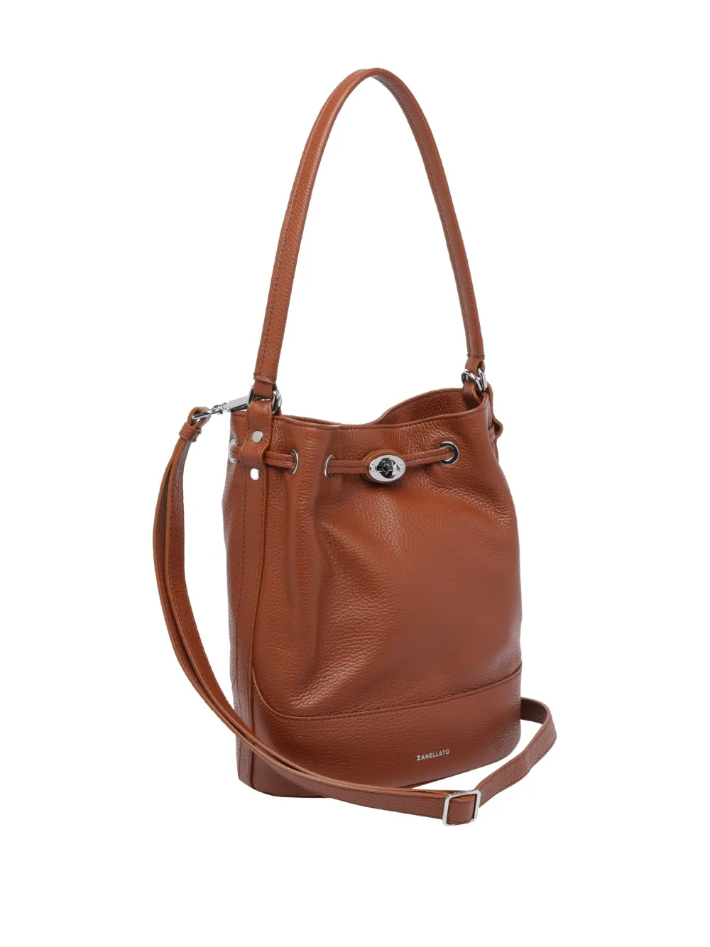 Zanellato Structured Shoulder Bag Featuring Adjustable Strap In Brown