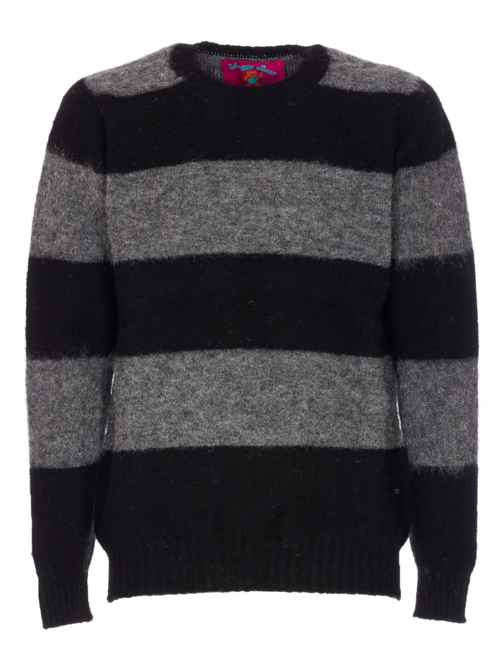 Howlin' striped crew-neck sweater | Black | Image 1