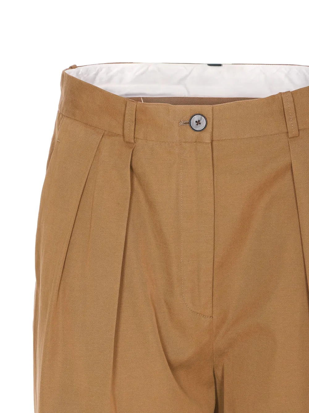 The Row Igor Button Pleated Trousers In Brown