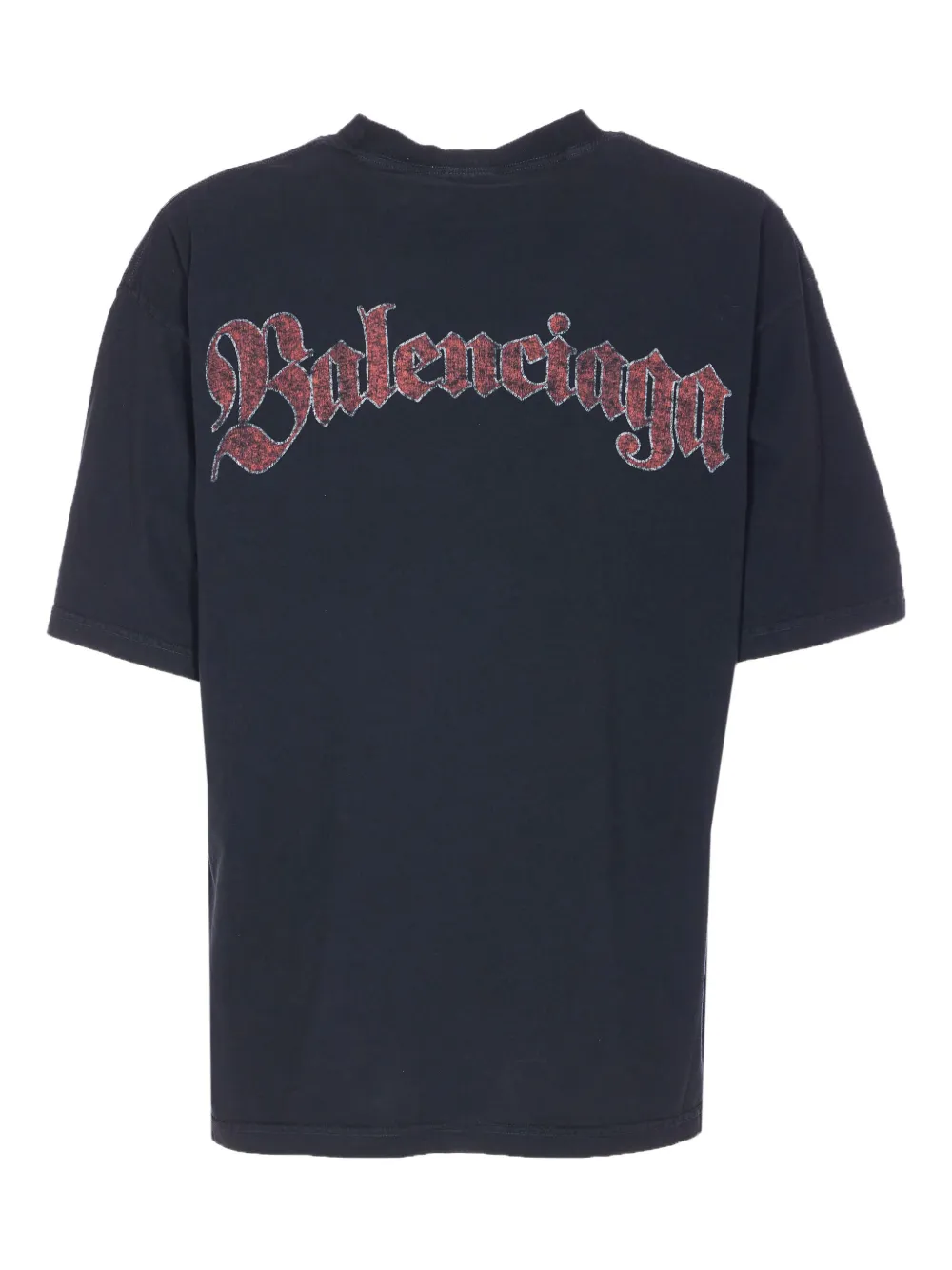 Balenciaga T-shirt met print en ronde hals - Zwart