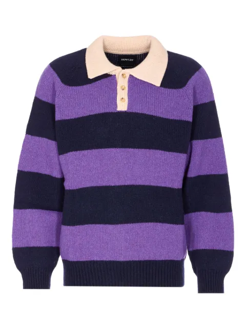 Howlin' striped button polo shirt