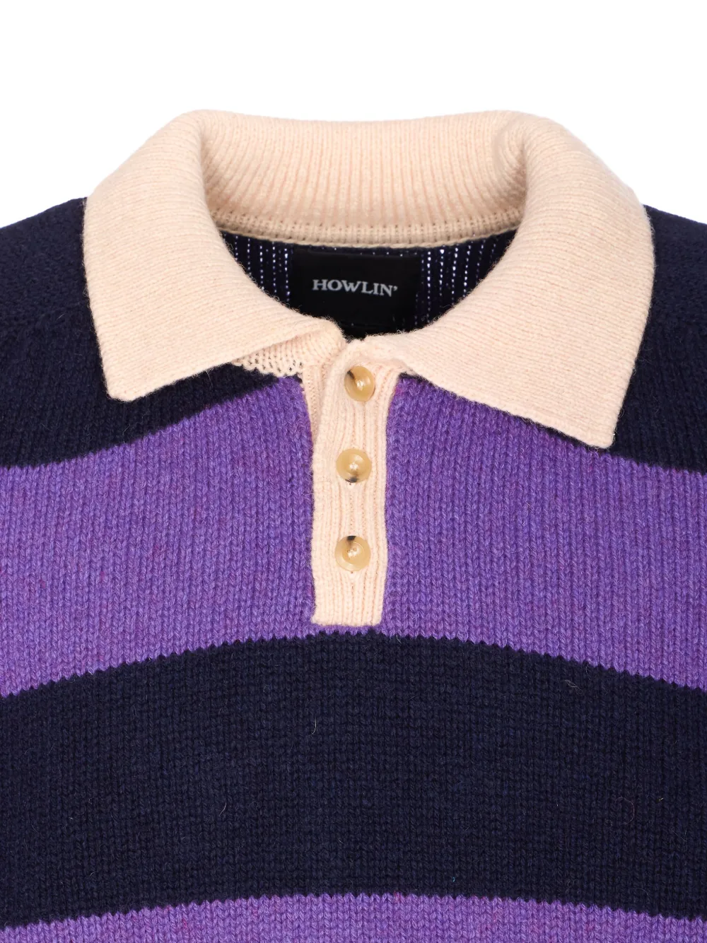 Howlin' Striped Crewneck Sweater Long Sleeves In Multi