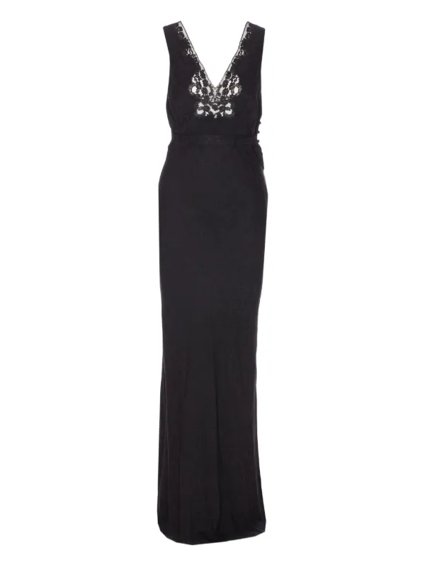 Chlo Lace Detail Dress | Black | FARFETCH OM