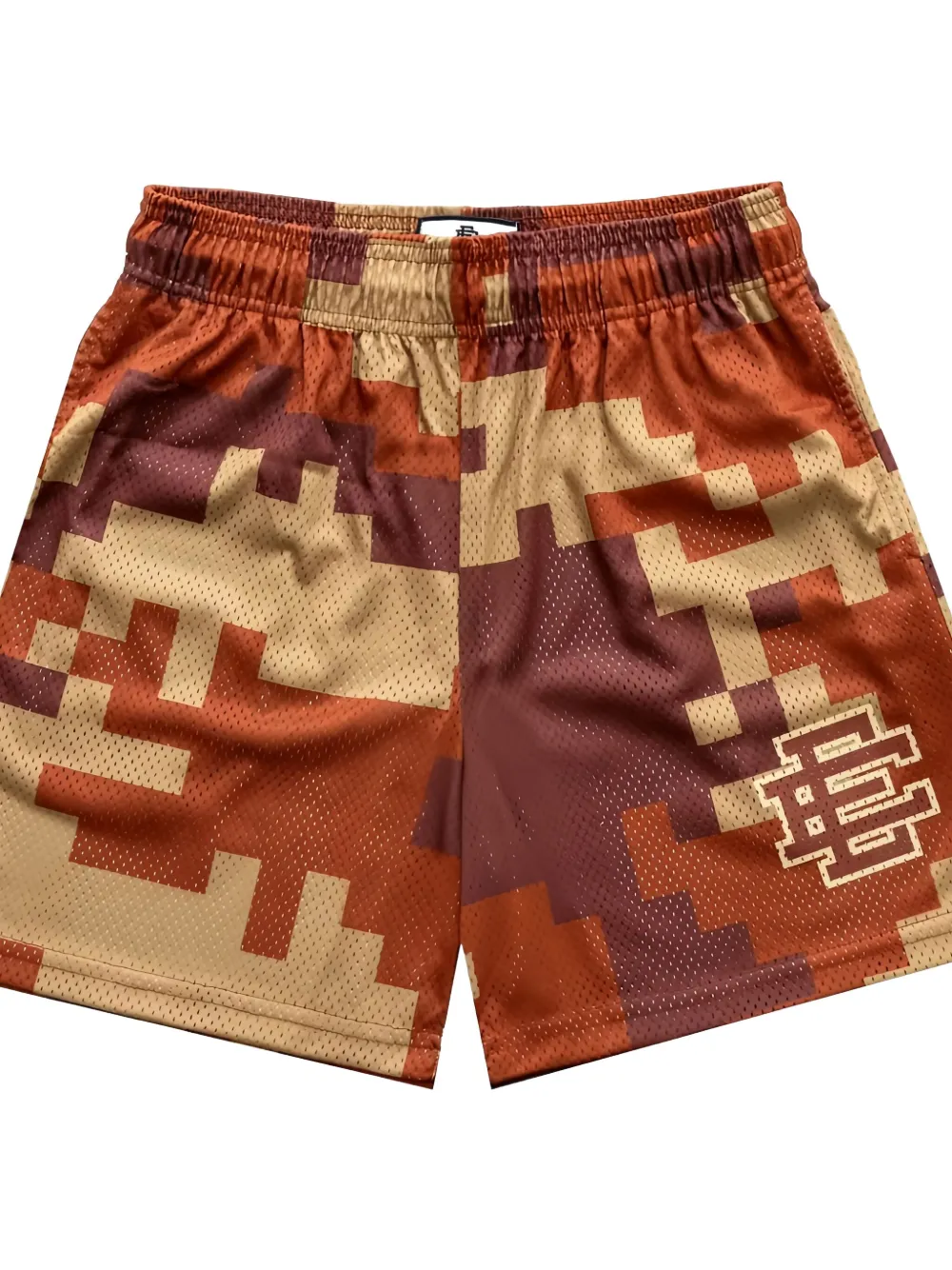 Eric Emanuel Ee Digi Camo Shorts In Brown