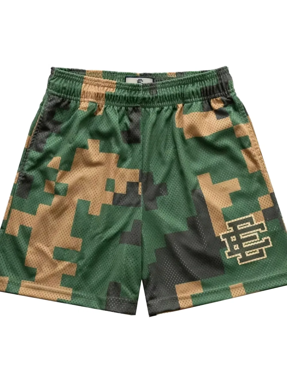 Eric Emanuel Ee Camouflage Logo Shorts In Green