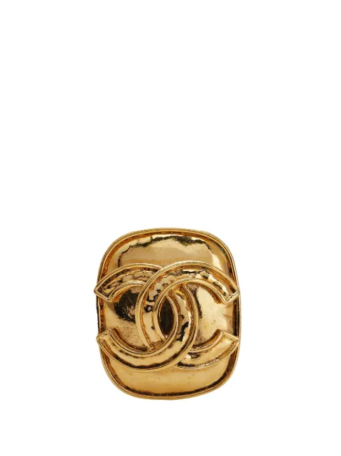 CHANEL Pre-Owned 1994 Gold Plated CC Brooch costume brooch