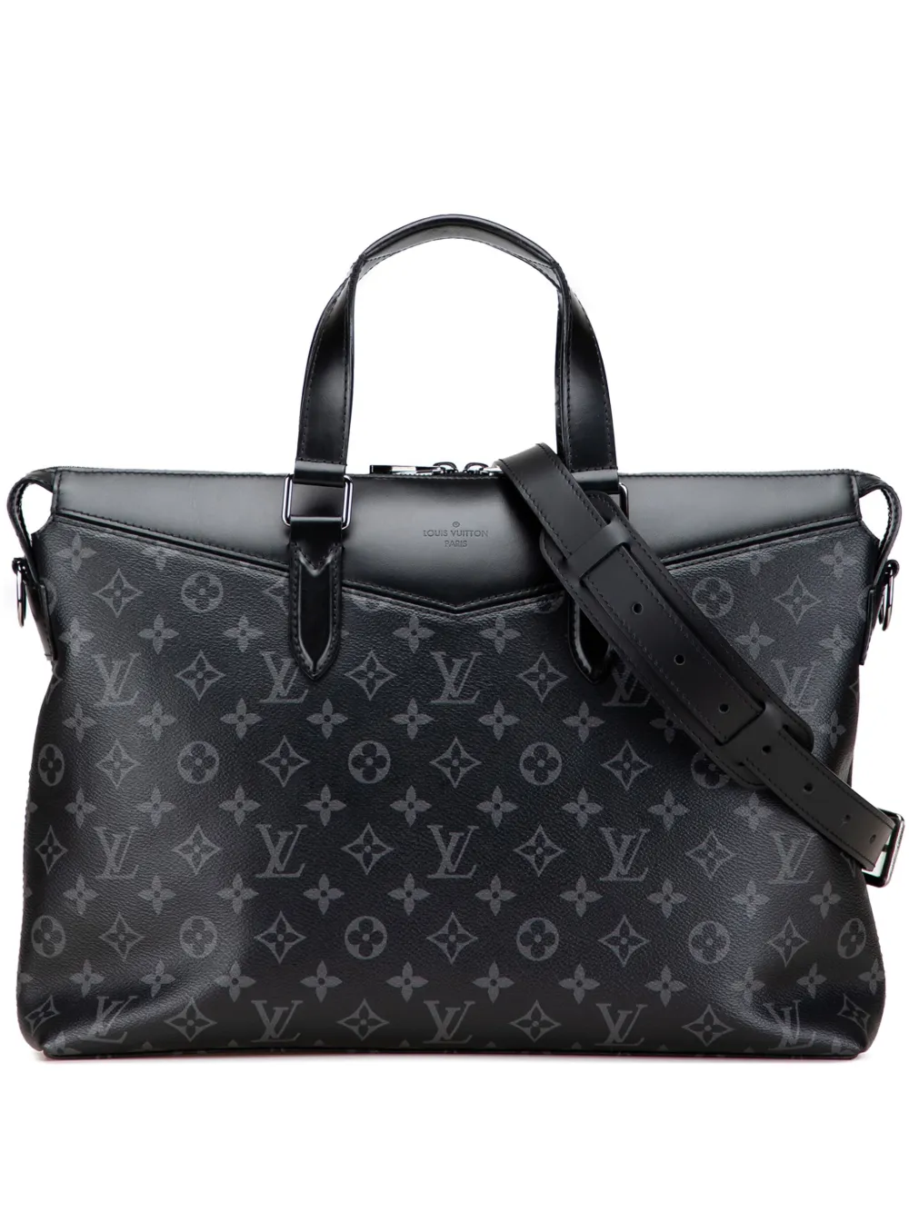 Louis Vuitton Pre-Owned 2018 Monogram Eclipse Explorer business bag | Black | Image 1